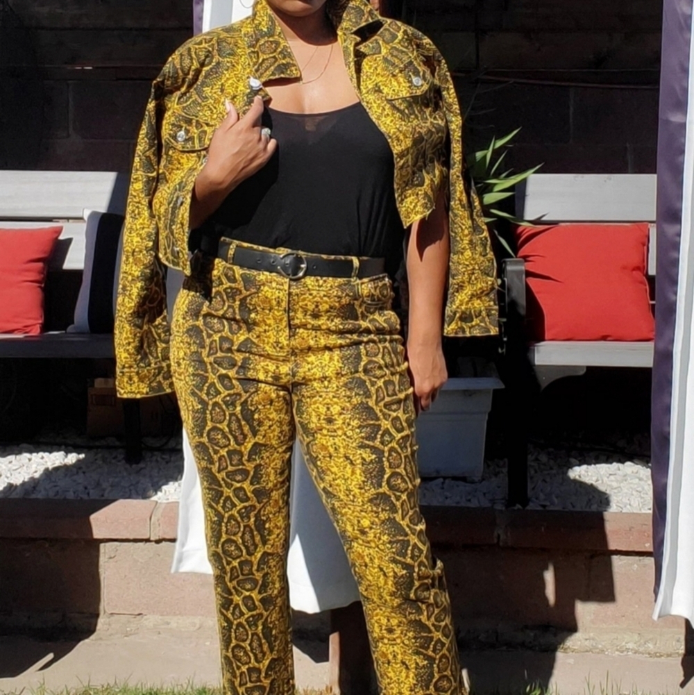 Snake Denim 2 piece Set